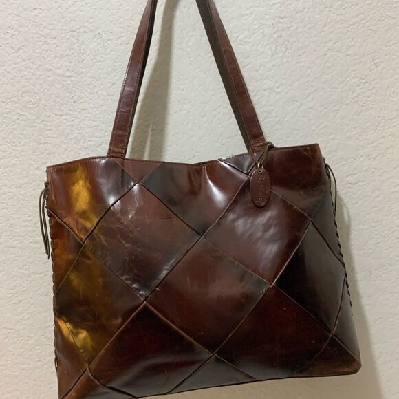 Vintage Rolfs Genuine Leather Shoulder Handbag Burgundy - Picture 6 of 15